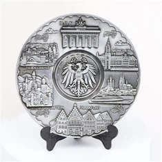 3D Tourist Country Souvenir -metallinen kohokuviointilevy