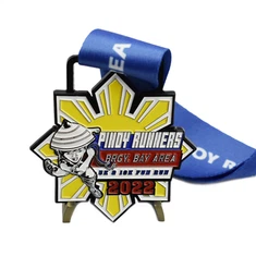 Mukautettu palkittu kultainen metallimitali